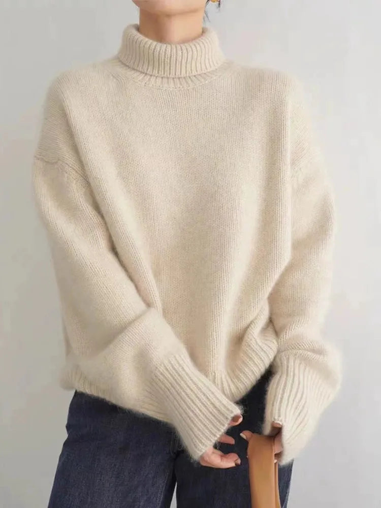 Damski Sweter z Golfem | Elegancki Model na Chłodniejsze Dni Alicja