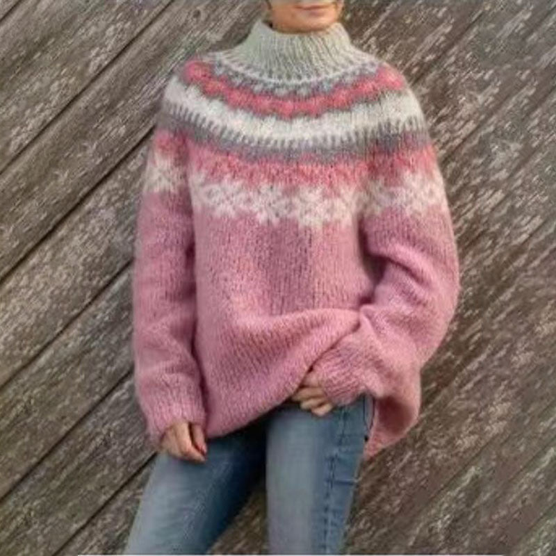 Damski Sweter z Okrągłym Dekoltem | Klasyczny Model na Co Dzień