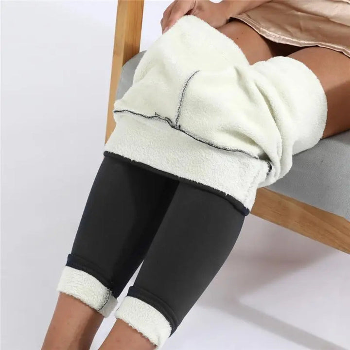 Damskie legginsy | Ocieplane dopasowane z elastycznym pasem