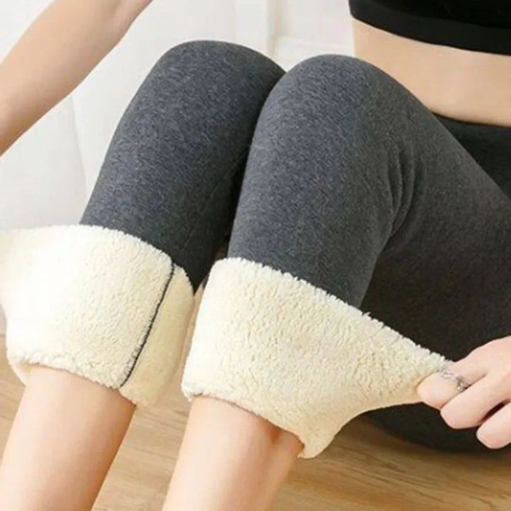 Damskie legginsy | Ocieplane dopasowane z elastycznym pasem