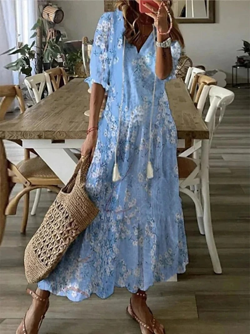 Kobiety Sukienka Maxi | Dekolt W Serek