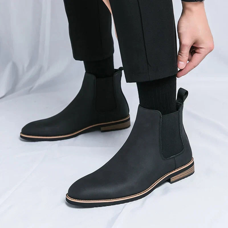 Męskie Buty Chelsea | Wsuwana Konstrukcja za Kostkę