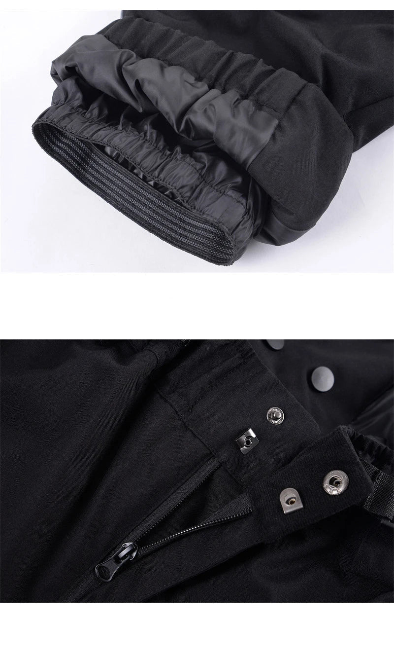Spodnie snowboardowe unisex | Wiatro- i wodoodporne z zamkiem