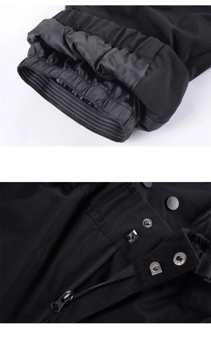 Spodnie snowboardowe unisex | Wiatro- i wodoodporne z zamkiem