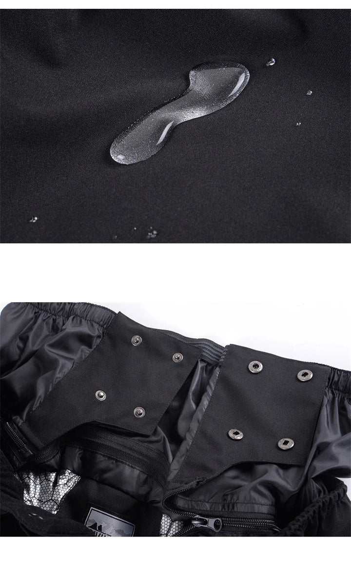 Spodnie snowboardowe unisex | Wiatro- i wodoodporne z zamkiem
