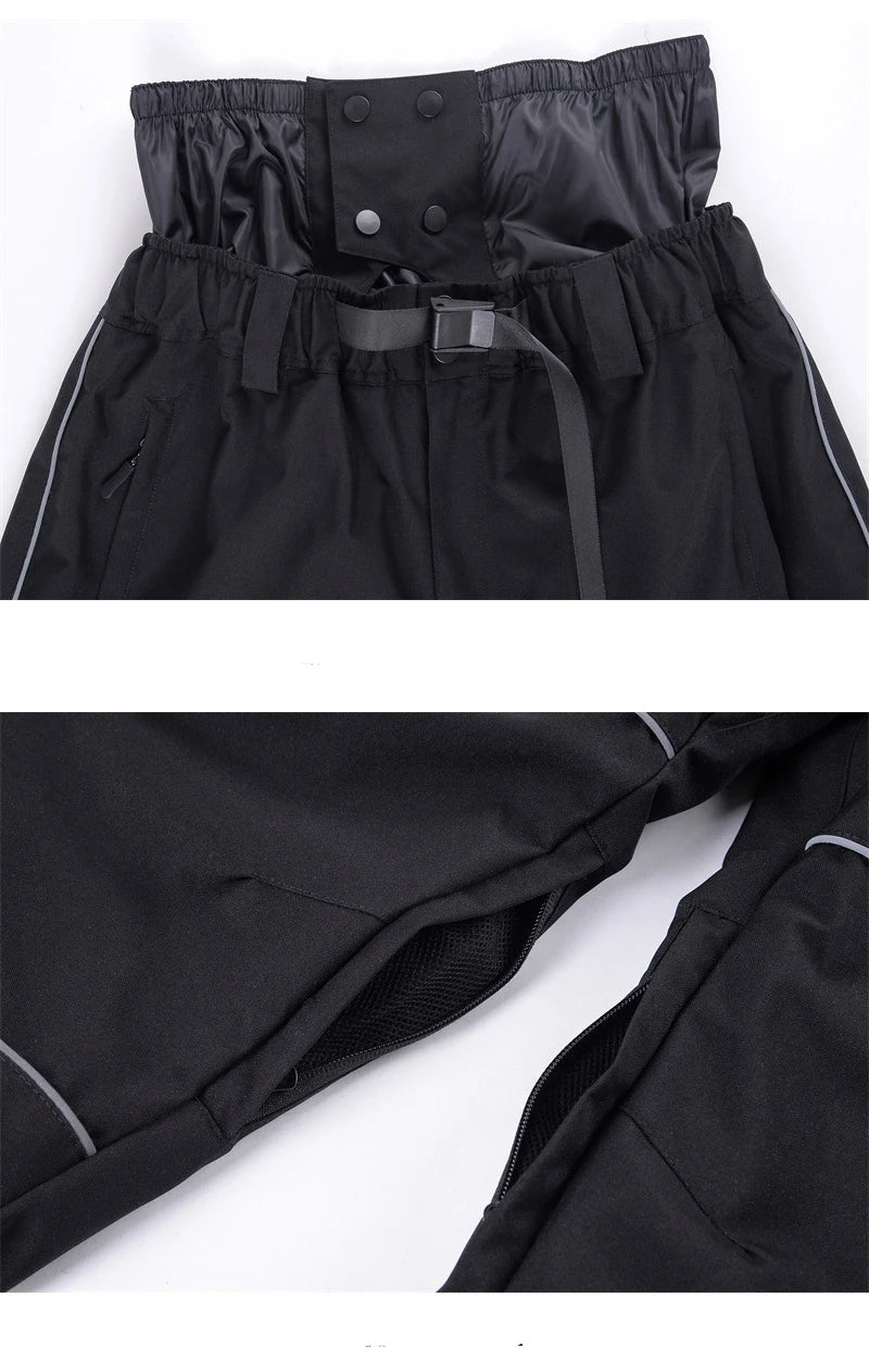 Spodnie snowboardowe unisex | Wiatro- i wodoodporne z zamkiem