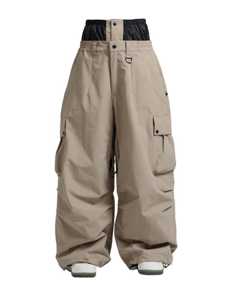 Unisex spodnie snowboardowe | Luźny zimowy krój cargo