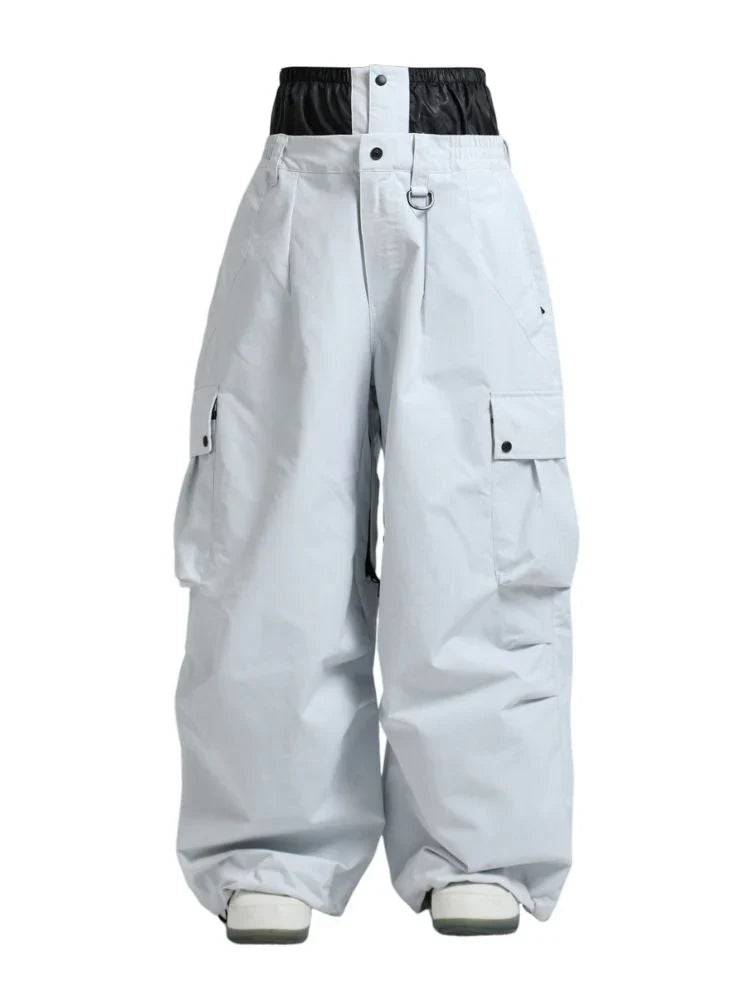 Unisex spodnie snowboardowe | Luźny zimowy krój cargo